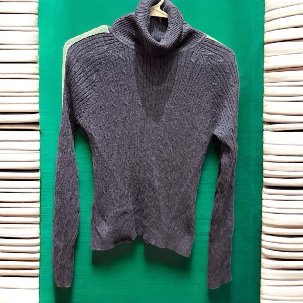 Pout Charcoal navy blue Turtleneck Sweater MEDIUM